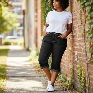 DKNY womens Capri Crop jeans size 14